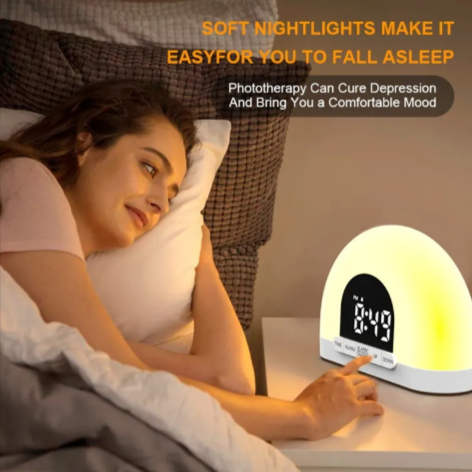 Sunrise Simulation Alarm Clock with Wake-Up Light